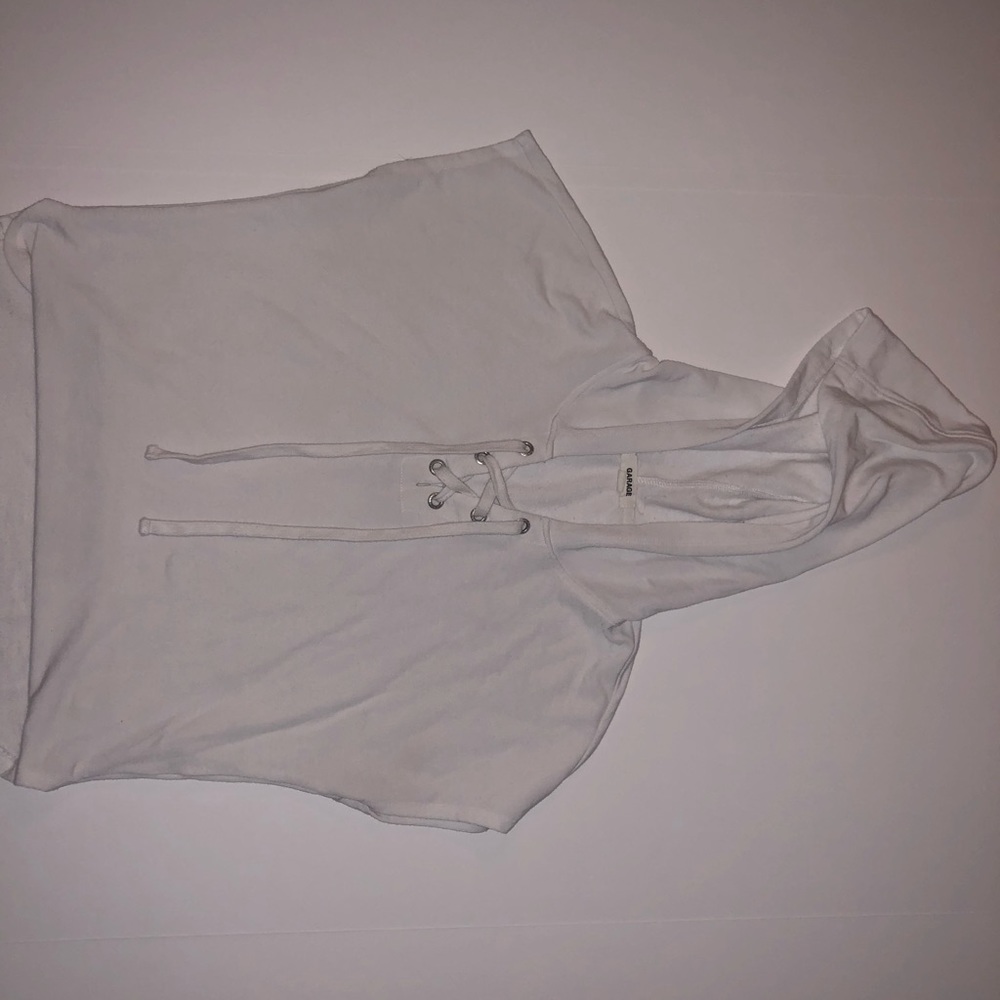 Plain White Sleeveless Hoodie